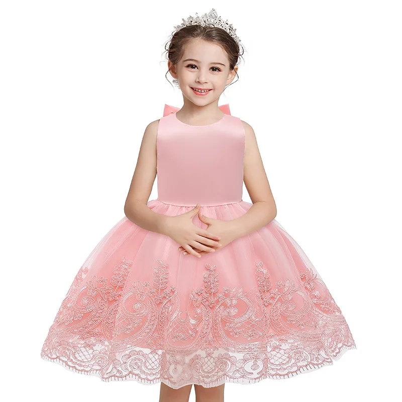 wholesale tulle lace embroidery 6 color beby girl dress baby girl summer ball gown prom dress for 1 to 5 years