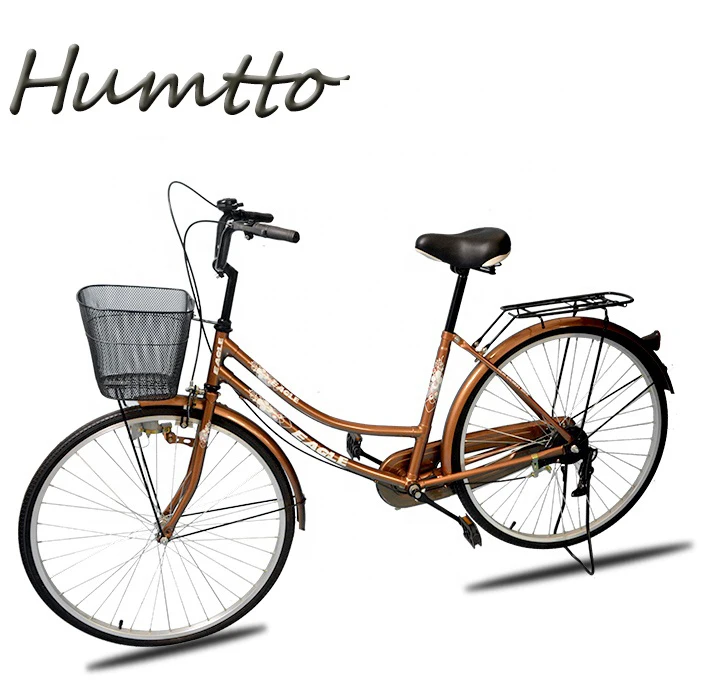 China city fashion Good low price bicycle factory OEM 26 inch single speed steel frame women lady bicicletas city bike bicycle