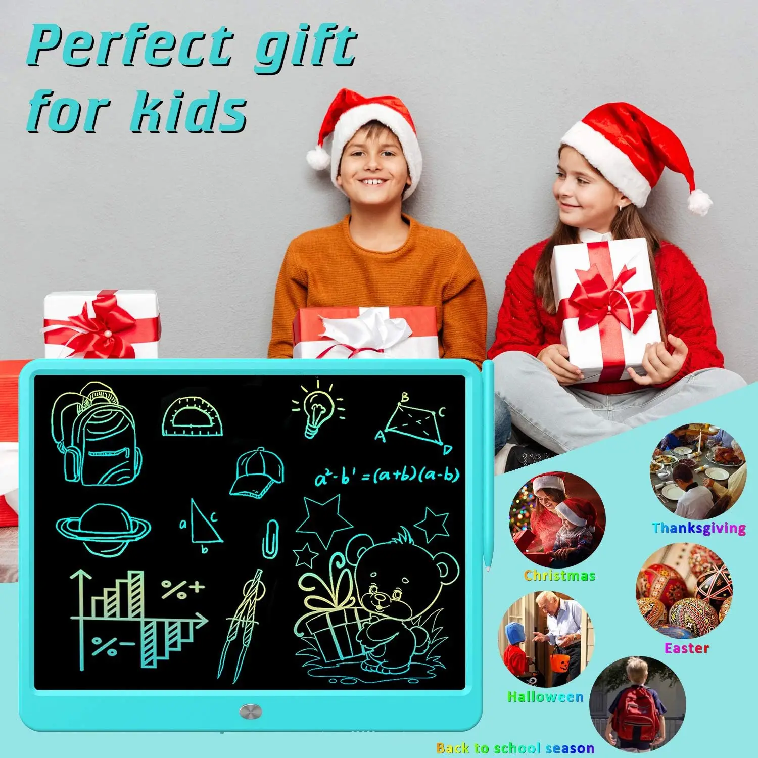 Digital Drawing Electronic Handwriting Pad Graphics Board Kids Writing Board LCD Writing Tablet 15 inch for Children