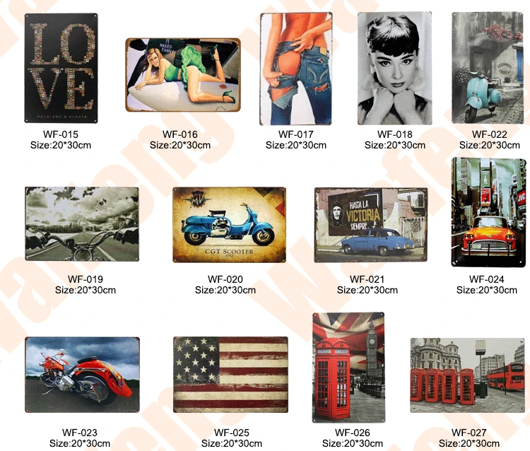 Недорогой винтажный жестяной металлический знак для украшения дома