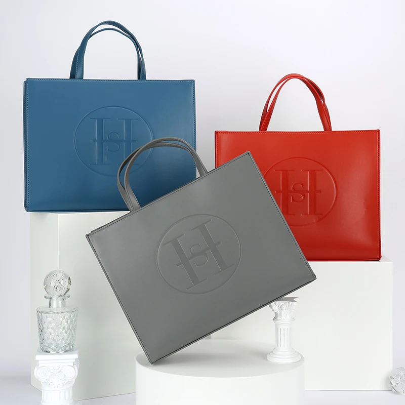 Wholesale pu leather tote bag custom shoulder handbags for women luxury style fashion large capacity bags women handbags ladies