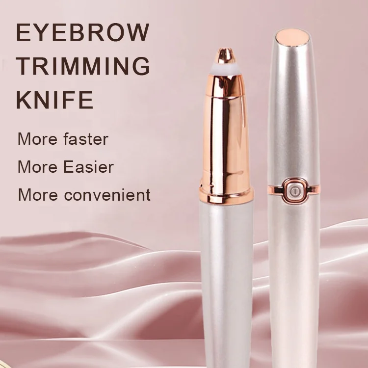 Mini size portable electric eyebrow trimmer facial hair remover for women electric Cordless eyebrow remover