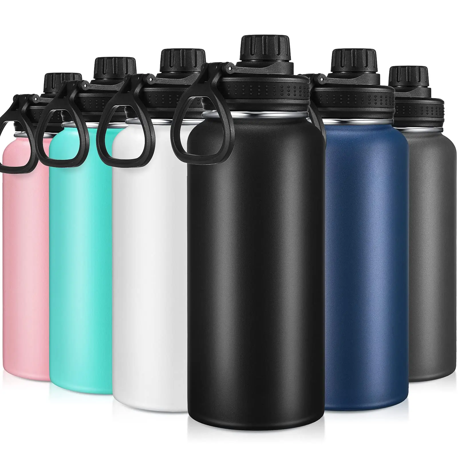 32oz 40oz Removable 2 in 1 Wide Mouth Stainless Steel Insulated Water Bottle Drinking Bottle BPA Free