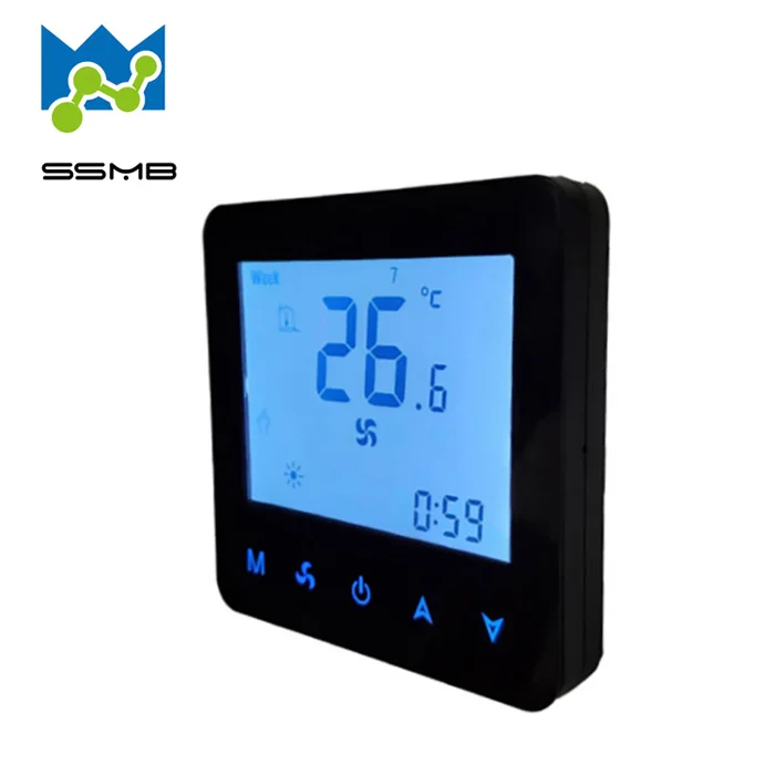 0-10V fan speed control air conditioner digital temperature control thermostat fan coil unit