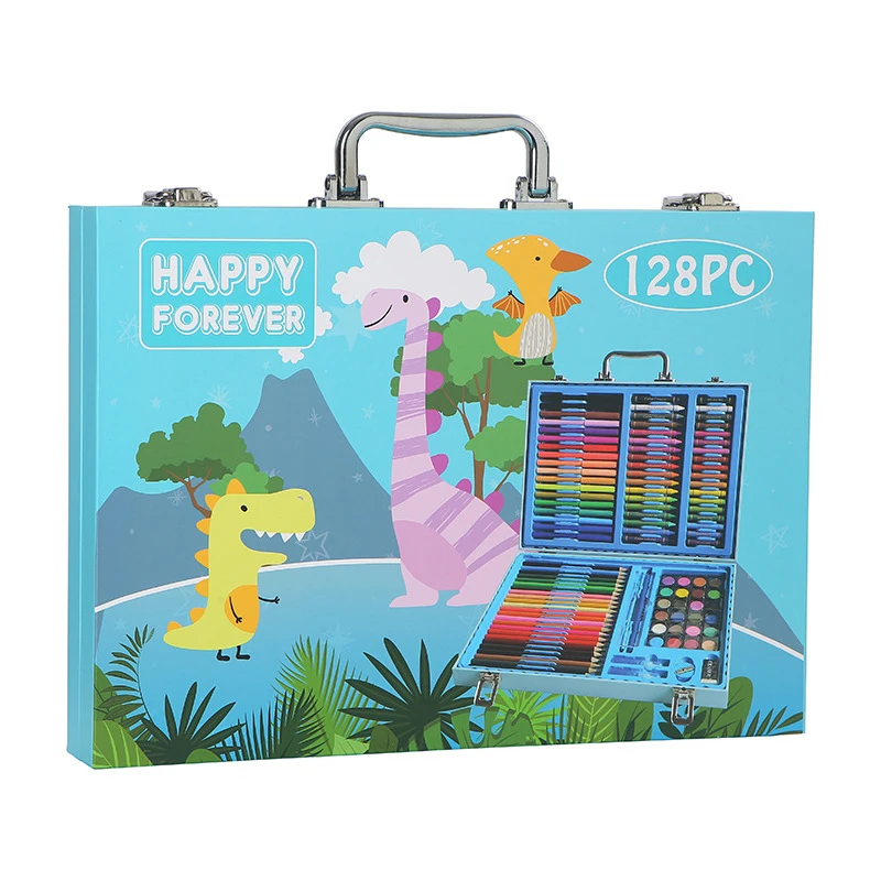 WEIBO Kids Non-toxic Art Drawing Set Toys Art Set 128pcs Drawing Professional Art Set For Kids