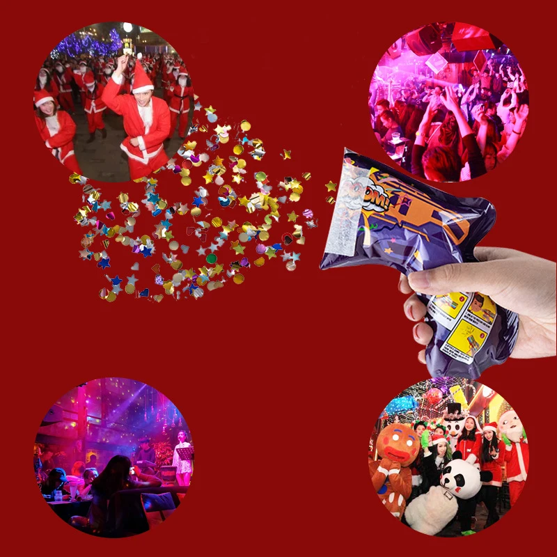 Wholesale Biodegradable Inflatable Confetti Balloon Fireworks Gun Fireworks Toy For Holiday Birthday Party Wedding