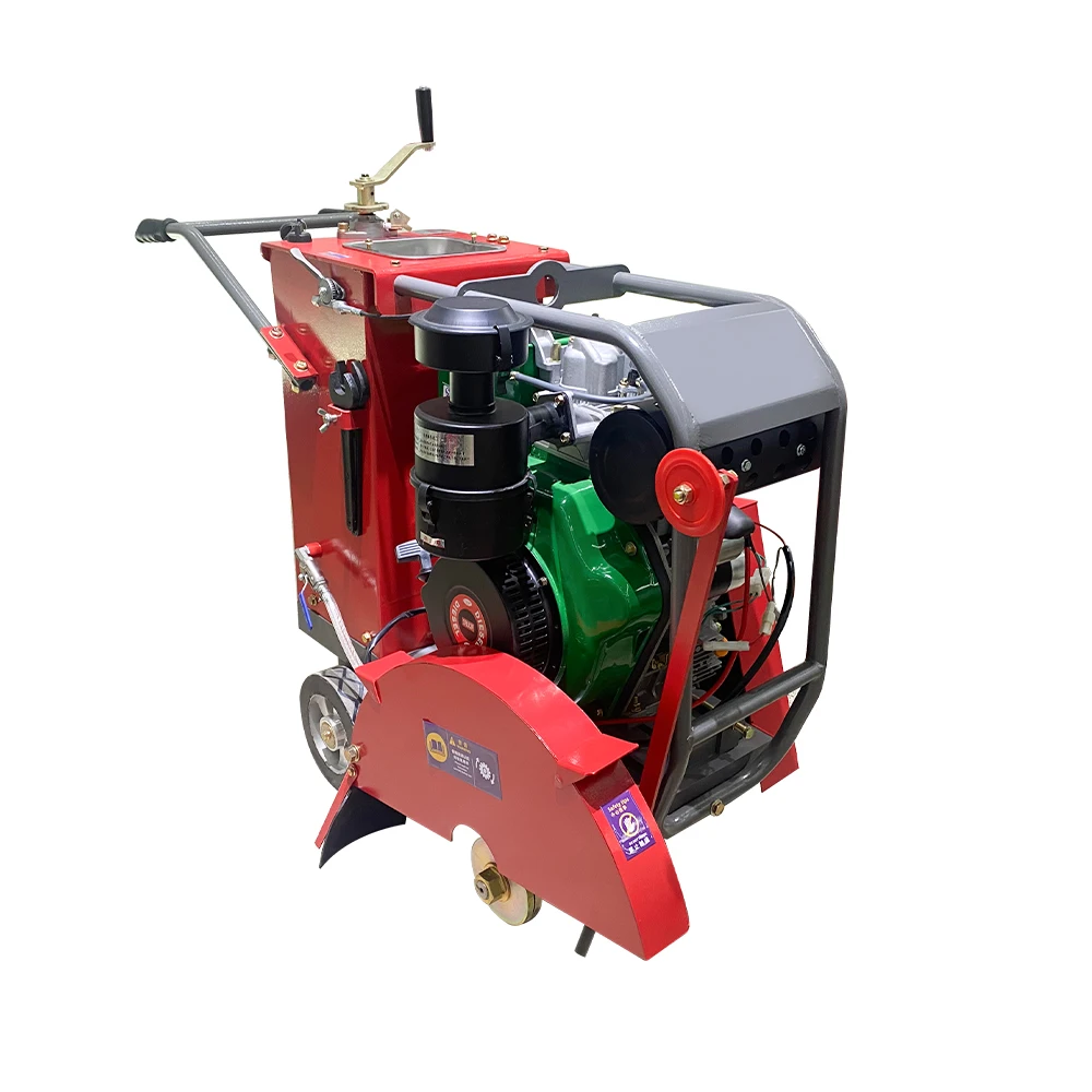 Concrete Road Cutting Machine Cutting Depth 180 mm Hand Held Floor Saw Diesel Concrete Road Cutter
