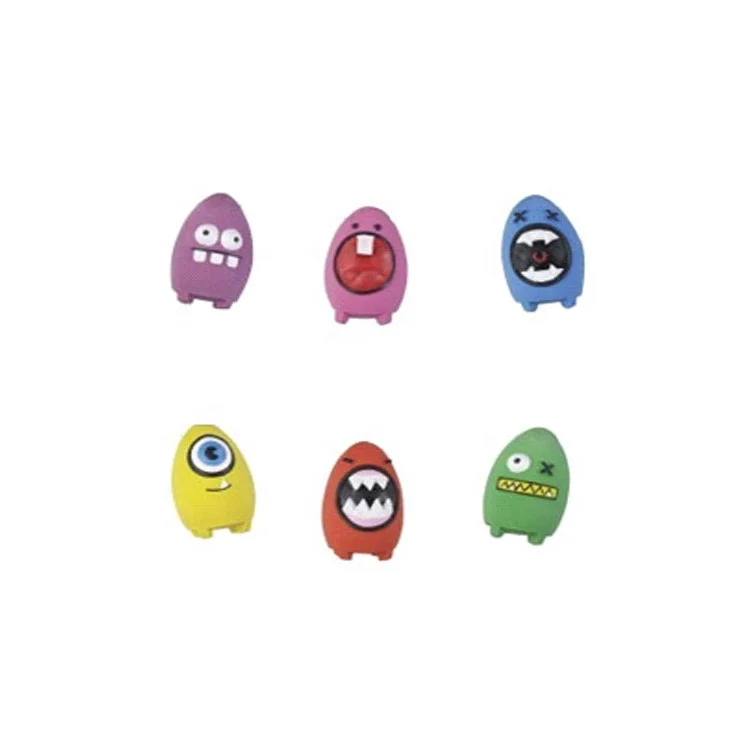 Cute monster egg dog toys ball latex pet toys