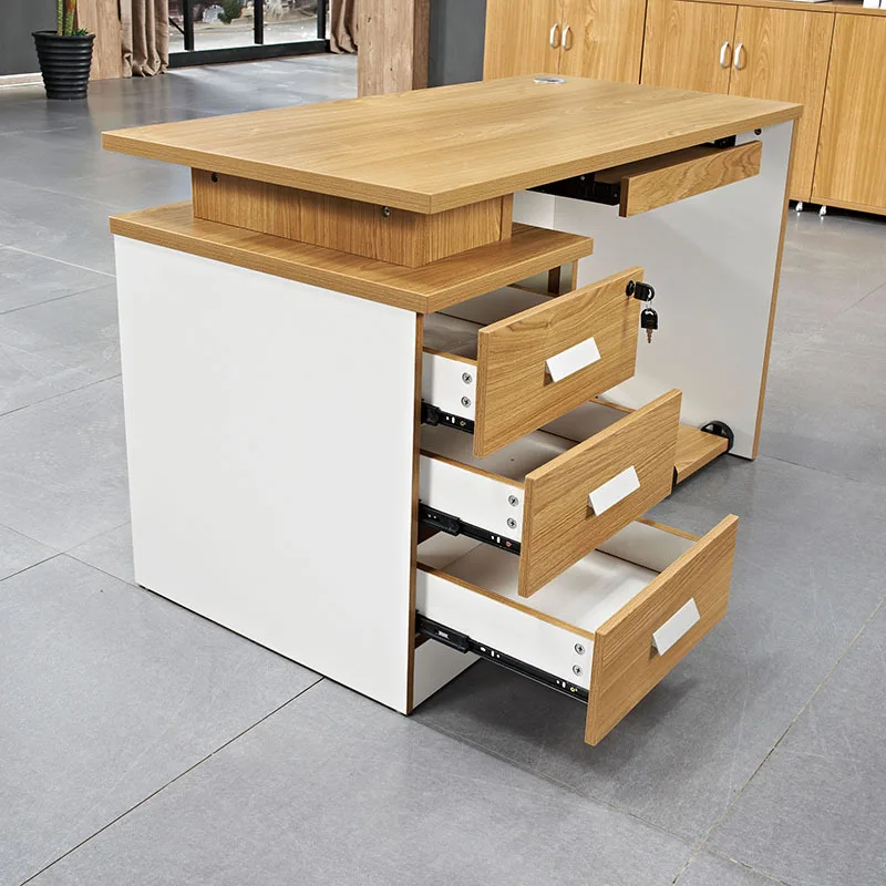 Construction Building Office Staff Wooden Office Table Design Computer Desk