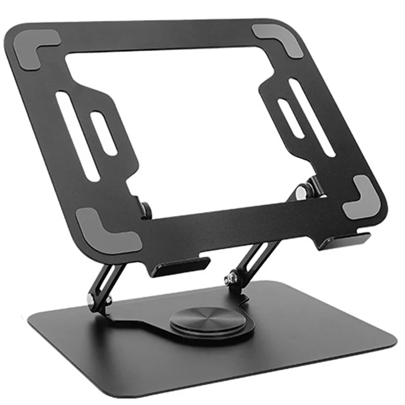 Great Roc Best seller OEM laptop stand adjustable carbon steel material  for 17 inch laptop&tablet laptop stand 360 rotation