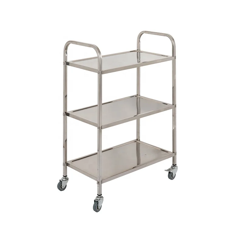 Hotel food service stainless steel meat trolley
