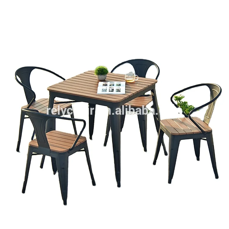 Hot Sale Design Restaurant Table Set Dining Metal Chair For Sale