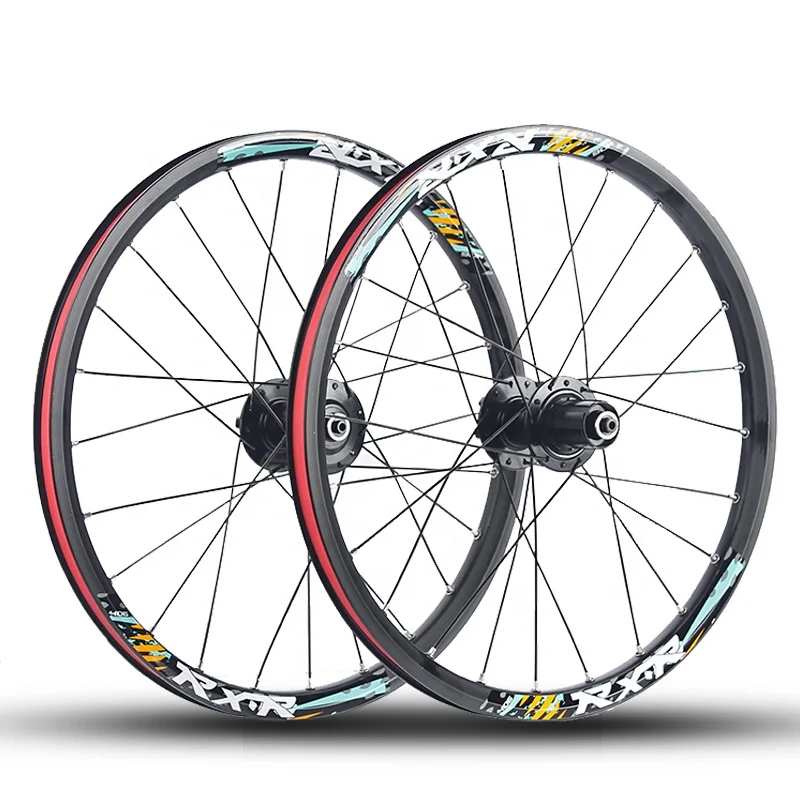 RXR 20 inch 406 Mountain Bike Wheels 20' MTB Bicycle hubs 24Holes Disc Brake 7/11 Speed front 2 rear 5 bearings Alloy Wheelset