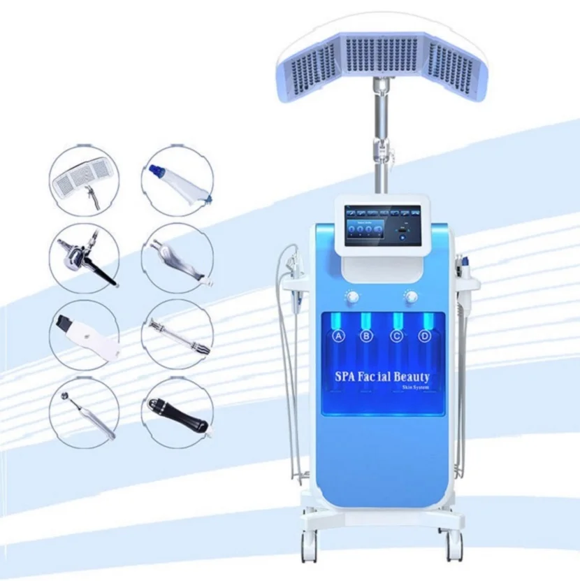 Professional Spa Beauty Equipment 7 Color Light LED Skin Care Diamond Peel Peeling Aqua Face Microdermabrasion Diamond Machine