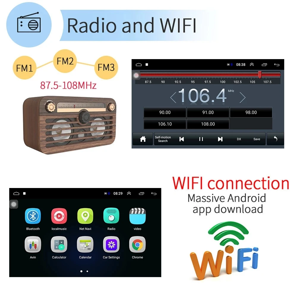 Автомобильный мультимедийный плеер AC8227L на Android с