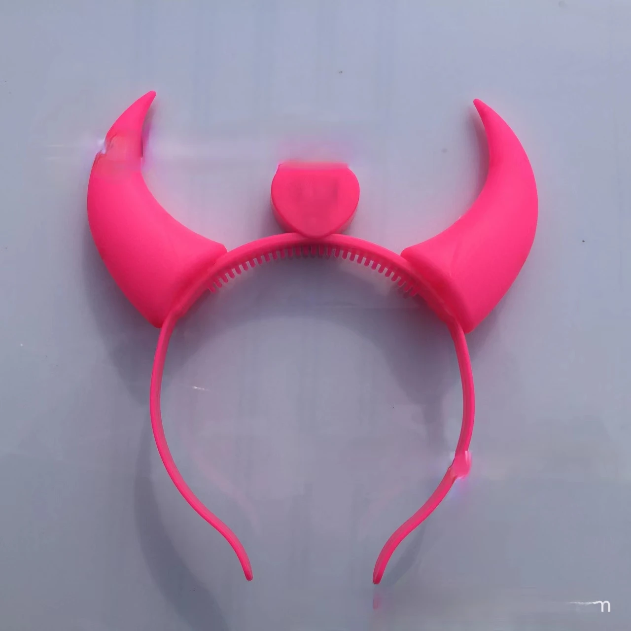 LED Radiant Devil Horn Headband Halloween Event Party Headlight Neon Evening Light