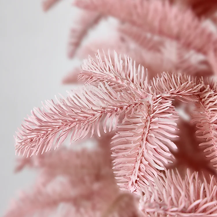Oem Odm 3Ft 4Ft 5Ft 6Ft 7Ft High Quality Pe Pink Luxury Artificial Christmas Tree