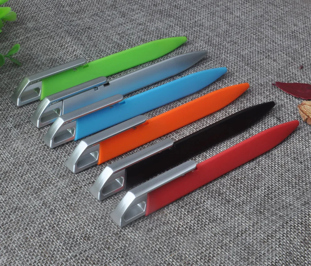 Free Sample Slim Cheap Plastic Rubber Triangle Shape Ball Pen For Promotion