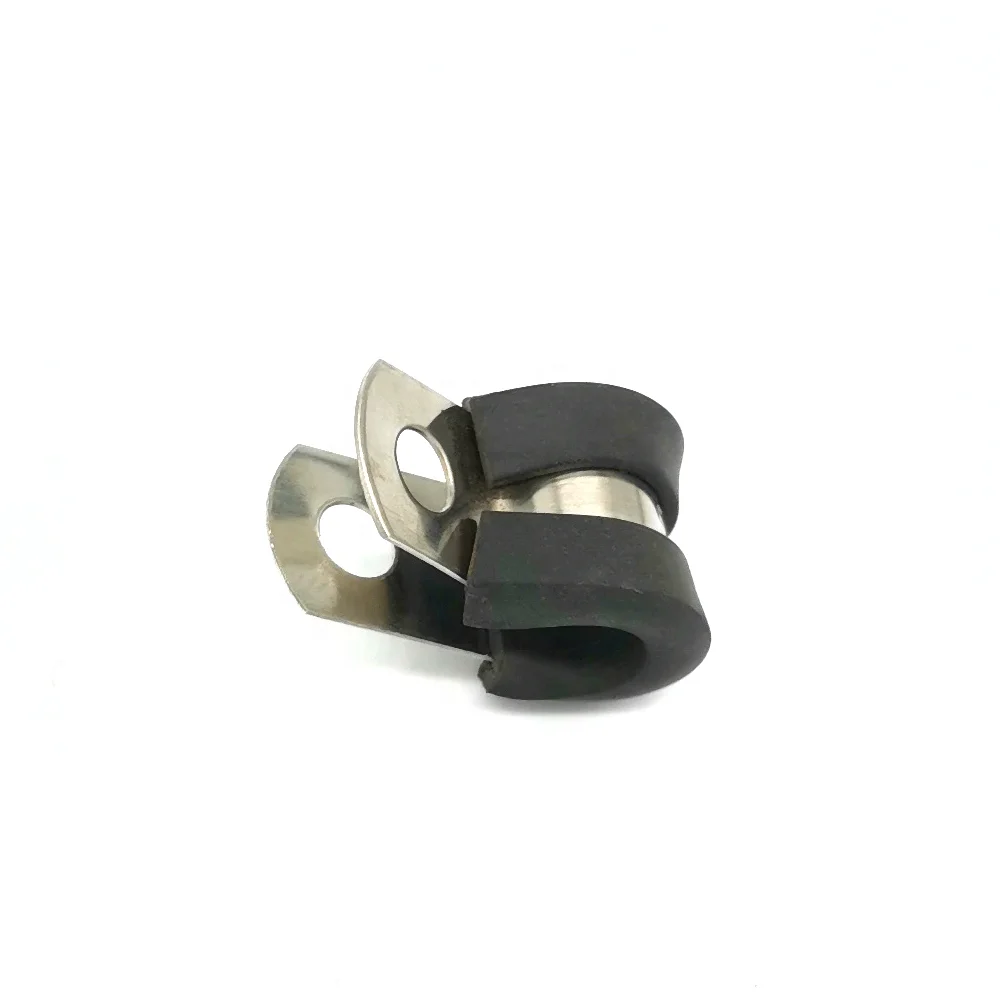 20mm Bandwidth Customized P Clips Clamps with Rubber Coat 304 316 Stainless Steel R Type Hose Clamps Cable Clamps Pipe Clips