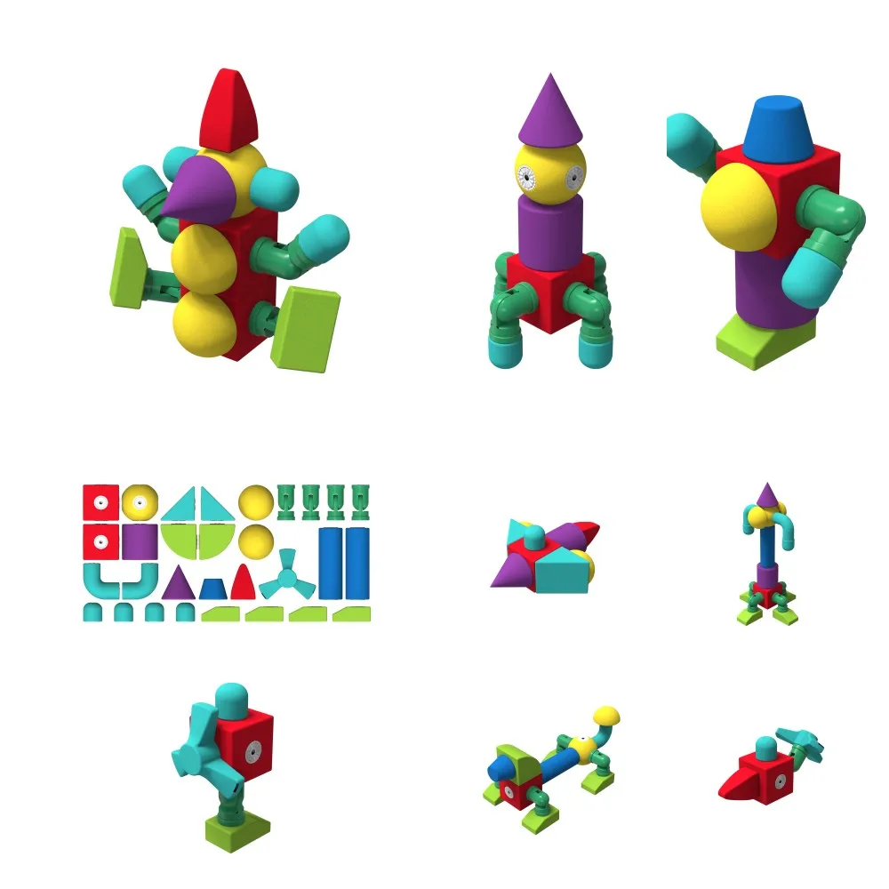 OEM Large Soft Stackable Eva Foam Blocks Gift Play Set For Kids Toddlers Preschool