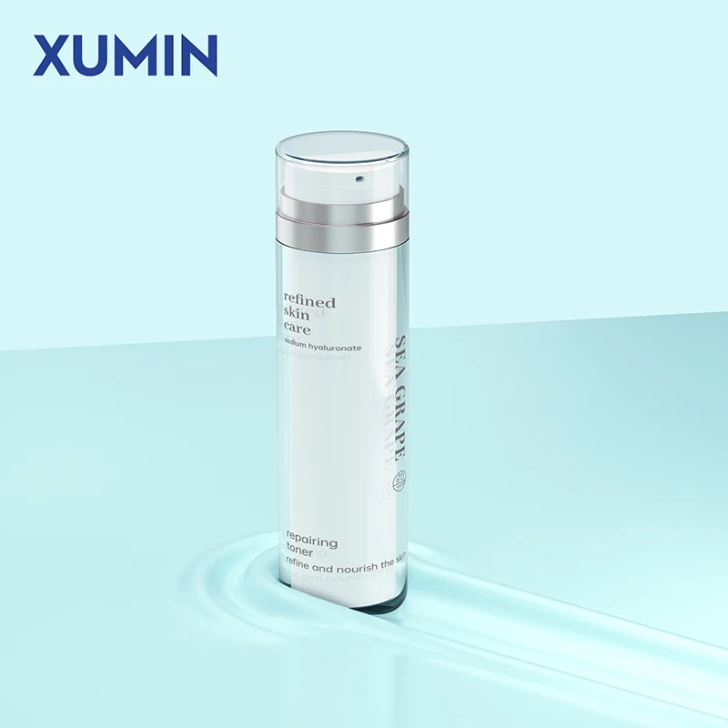 Custom Airless Lotion Pump Bottle 50ml 70ml 120ml Empty Cosmetic Plastic Bottles White Plastic Airless Jar for Skincare Cream