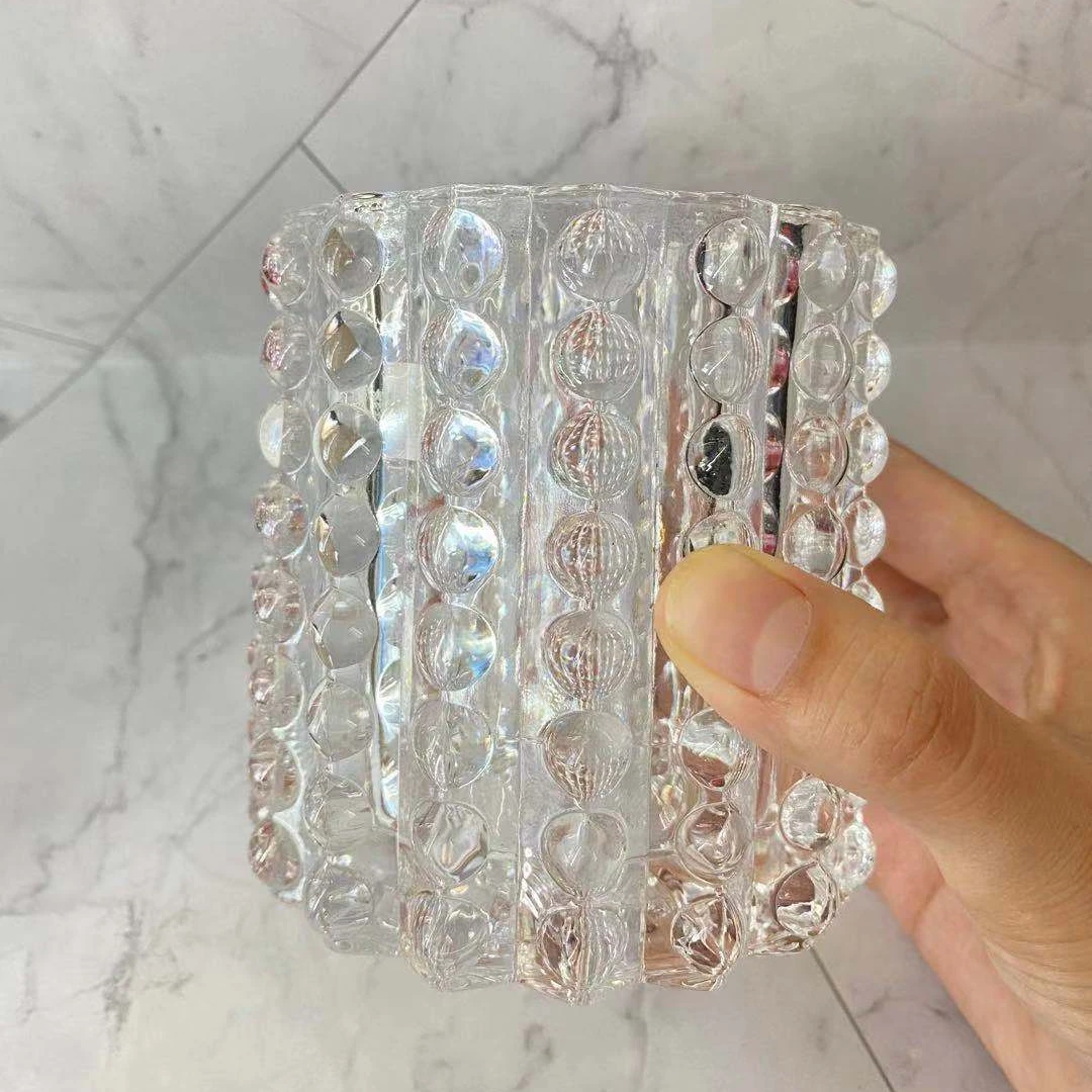 2021 hot-saling  cylindrical glass candlestick  without lid for festive atmosphere and home decoration