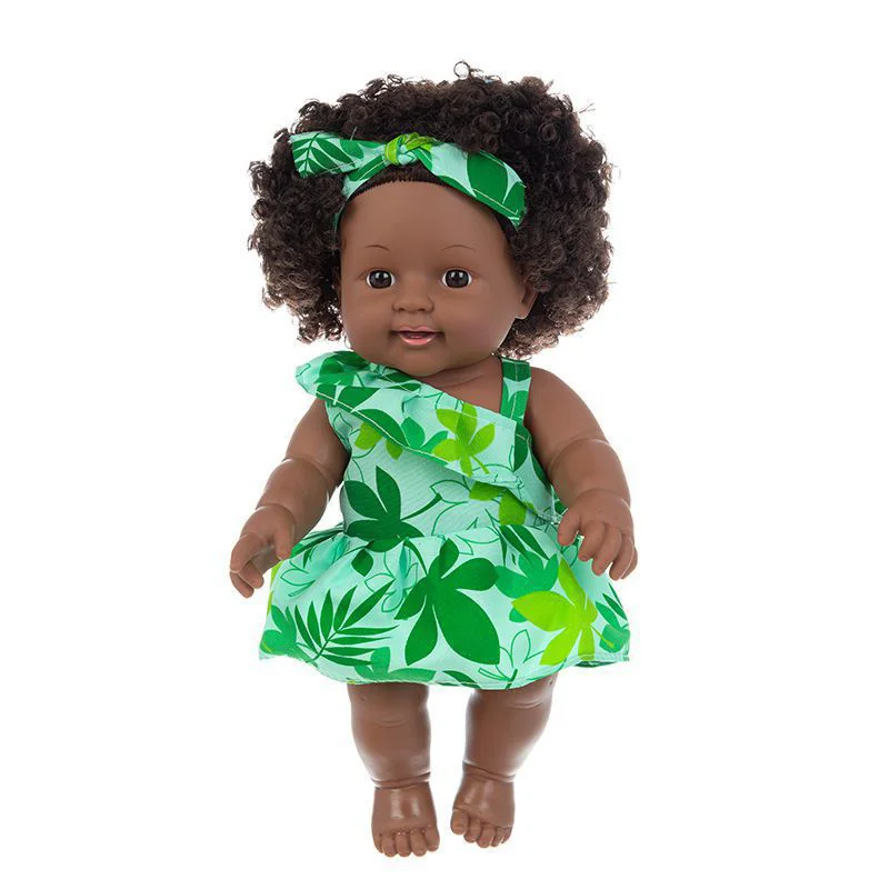 Hot selling Fashion 12 Inch American Girl Rebirth Doll 30cm Vinyl Reborn East African Dolls Toy Soothing Simulation