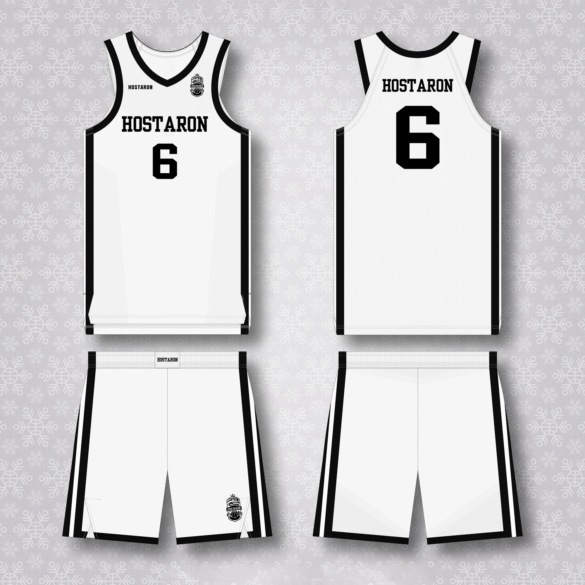 HOSTARON Quick Dry Embroidered Jersey Breathable Mesh Basketball Clothing Custom Basketball T Shirt Sublimation Basketball Kit