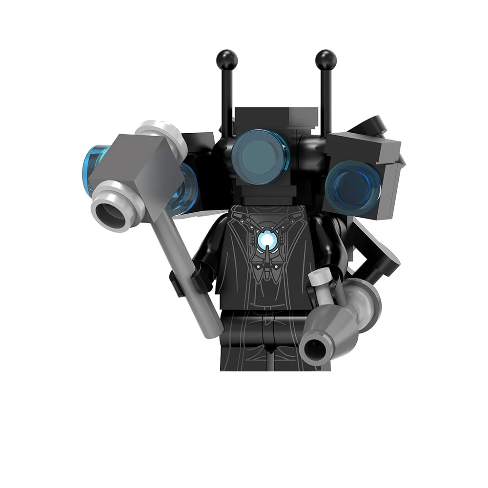 LG1009 Skibidi Toilet Game Series Microphone Titan Traffic Light Computer Projector Man Boombox Woman Building Blocks Kids Toys