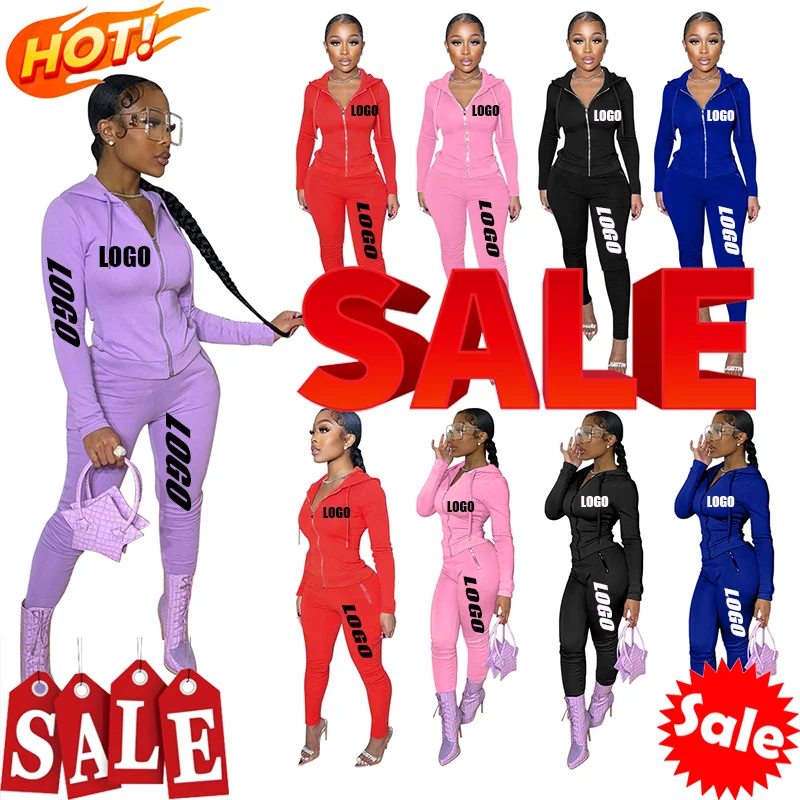 new arrivals Hoodies womens plus size outfits apparel custom logo two piece pants set 2021 clothes fall clothing for women
