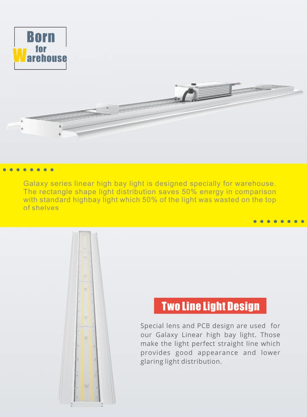 Linear High Bay Light Seamless Connection Design Linear Suspended Lamp Office Use Led 20w Linear Pendant Light For Gym