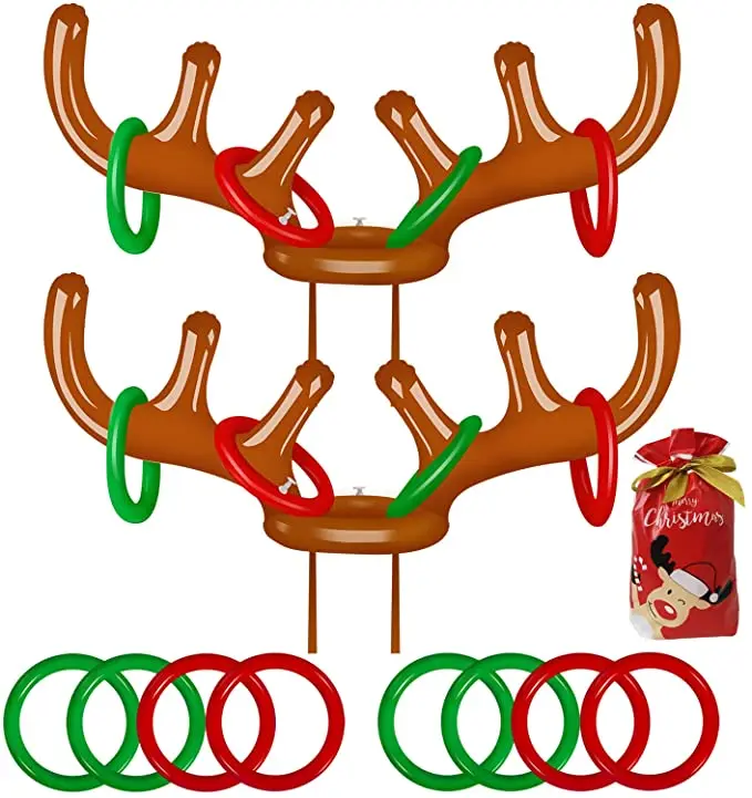 
Wholesale best selling cheap price PVC Christmas inflatable deer antler with rings 