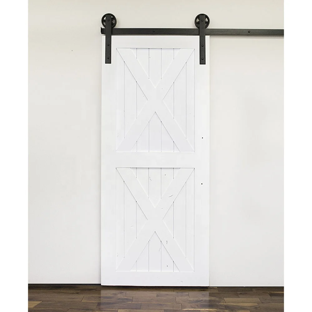 American Style Barn Door Sliding Door Modern Composite Veneer Wooden Sliding Barn Doors for House