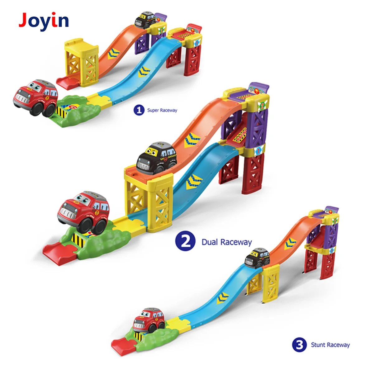 Cartoon Baby DIY Track Car Toy Slide & City Cars Vehicle for Role-Playing Fun for Toddlers