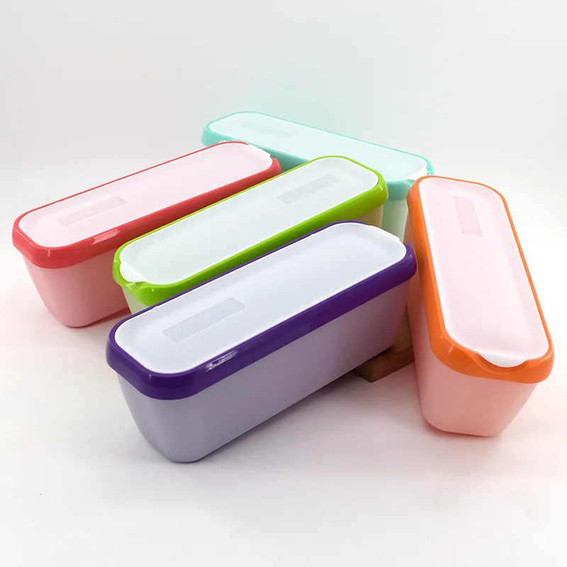 Ice Cream Containers Ice Cream Storage Covered Ice Cream Tub Plastic Customizable Stackable Freezer Storage Container