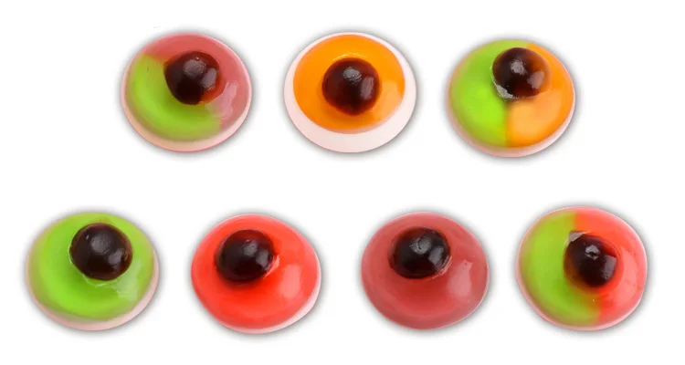 Hot selling halal sweet soft eyeball gummy candy eyes gummy halloween candy