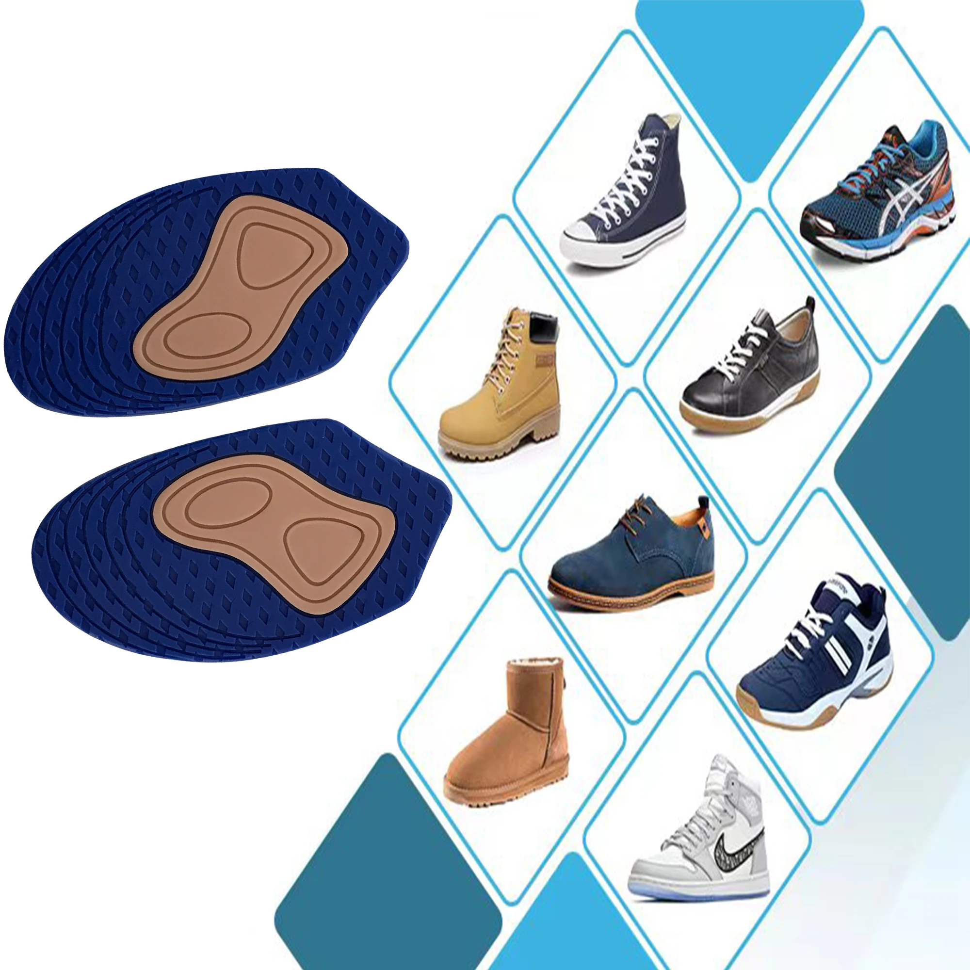 shoe heel pad gel heel pads 3/4 arch support shoe insole