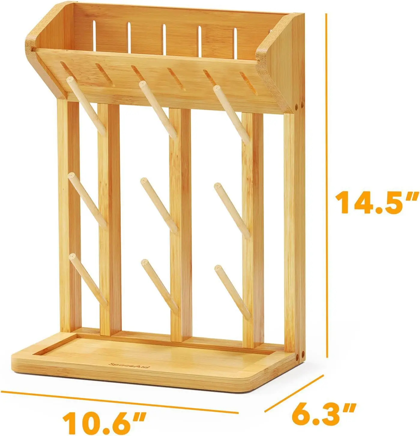 Bamboo Baby Bottle Drying Rack Wooden Kitchen Cup Storage Rack Space-Saving Living Room Organizer