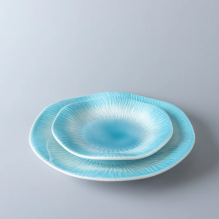 New Product High Quality Wedding Bone China Flat Dinner Dishes Ceramic Flower Shape Dinner Plates