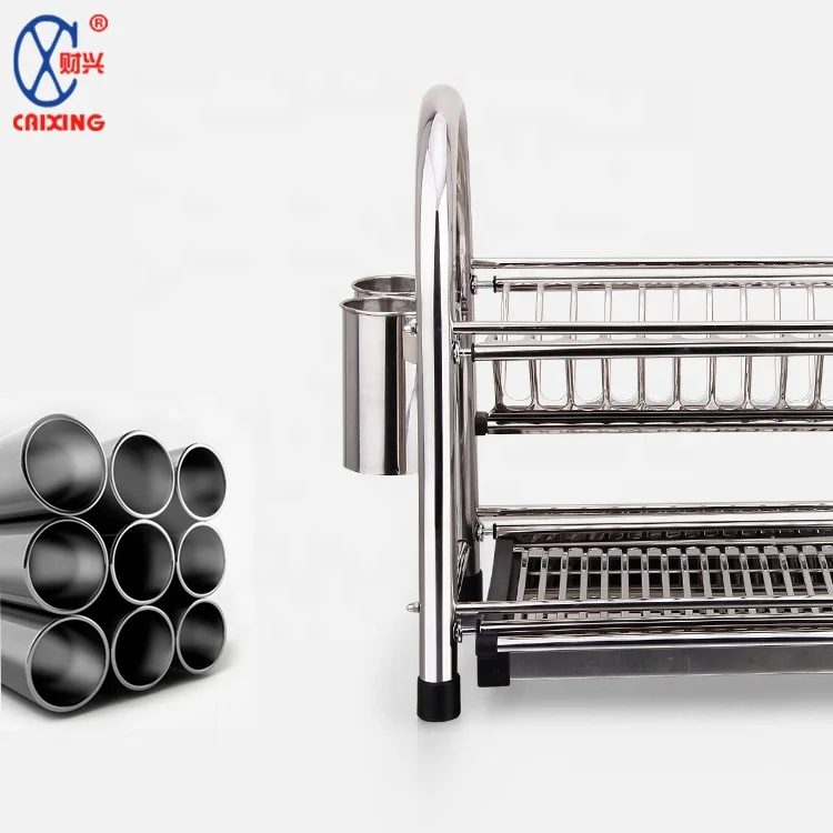 Durable stainless steel kitchen organizer dry drainer dinnerware dish rack Dish Drainer Rack
