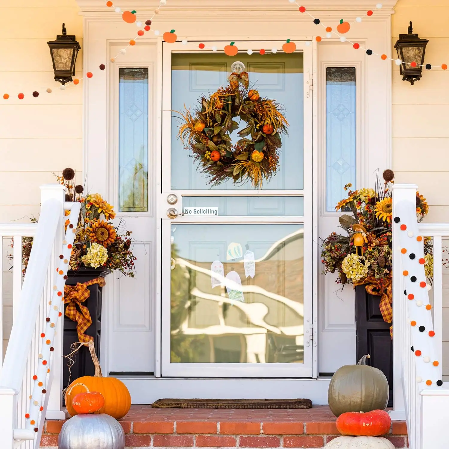 2024 new hot chic 2 pack gorgeous fireplace haunted house halloween themed horror party decor felt black bat garland banner