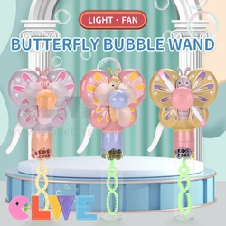 ABS novelty handheld fan bubble stick surprise gift for kids butterfly feature handheld fan animal bubble stick  bubble wand