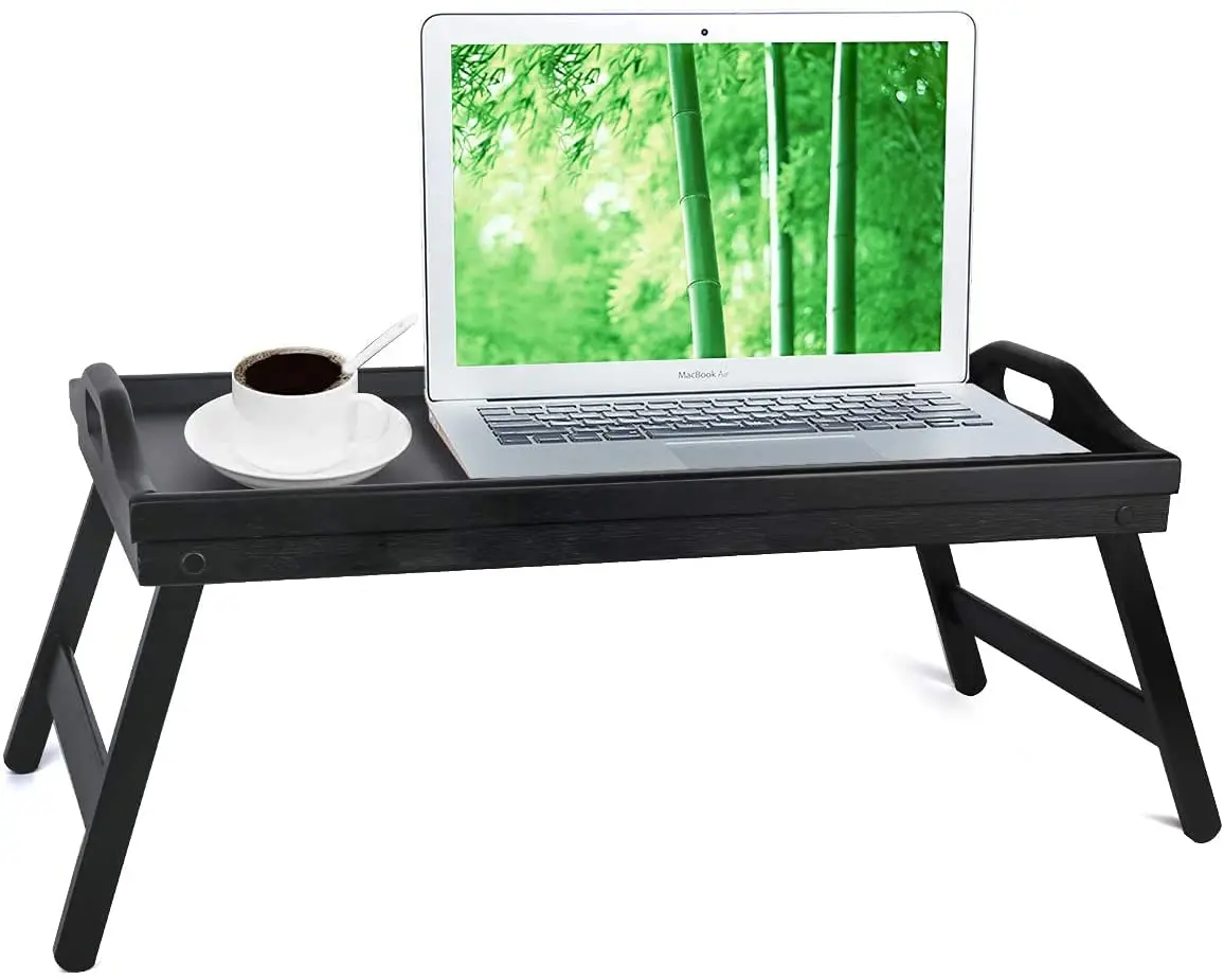 Custom Folding Bed Tray table and breakfast tray Bamboo bed table Breakfast in Bed Bamboo Lap Tray Laptop Desk