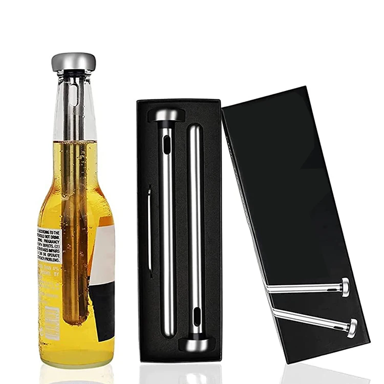 Amazon hot seller Whiskey Beer Wine Beverage 2 Pack Gift Stainless Steel Cooler Beer Chiller Sticks