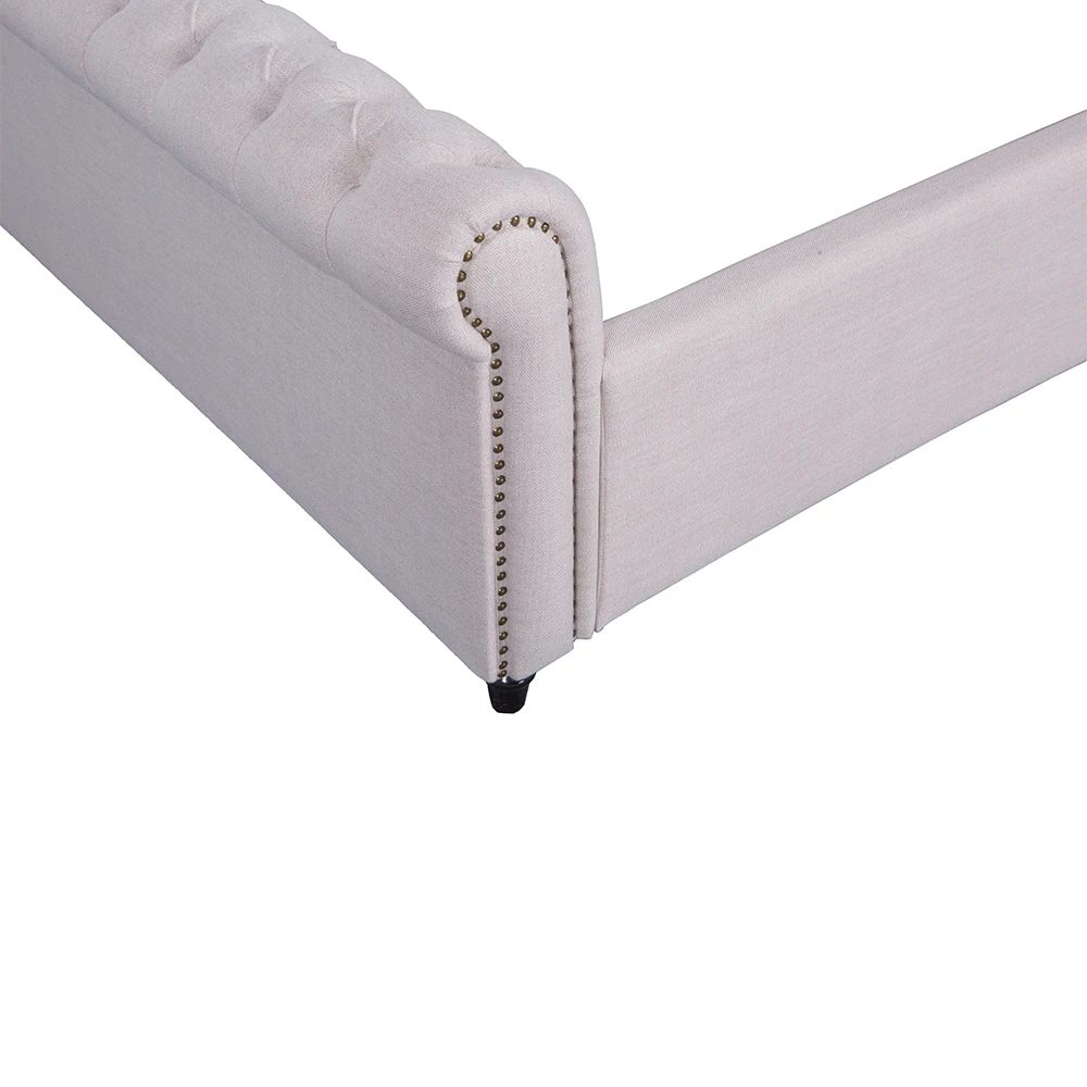 Прямая поставка с фабрики мебель для спальни изголовье кровати с мягкой обивкой бархатная ткань деревянная рама для кровати двухъярусные кровати большого размера