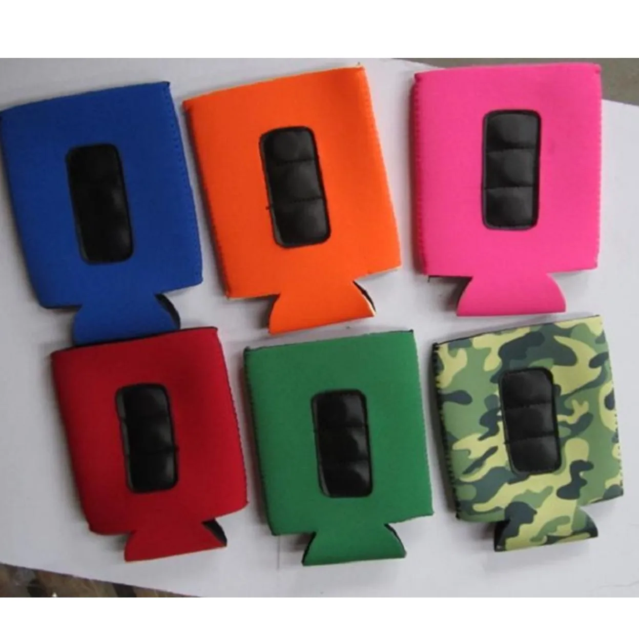 High Quality Custom Magnetic Can Cooler Holder Neoprene Sublimation Magnetic Slim Skinny Cozies 12 oz Beer Coozy with Magnet