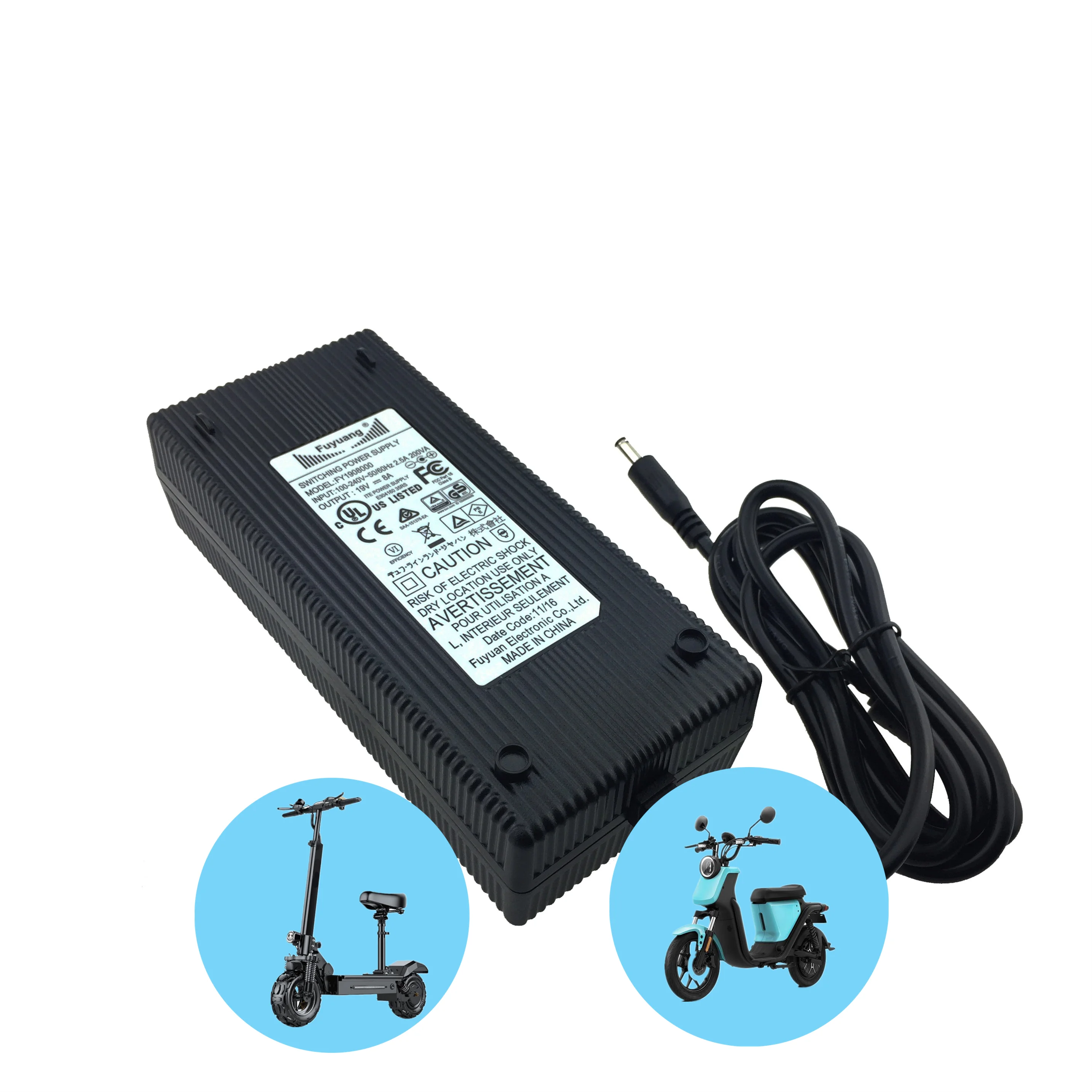 CE UL PSE listed high quality 36V 10s li-ion  42V 2A 3A 4A 5A li lithium ion battery charger for electric scooter bike bicycle