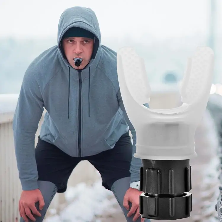 
Ergonomic silicone mouthpiece breathing apparatus spare diving supplies diving silicone mouthpiece trainer lung trainer 