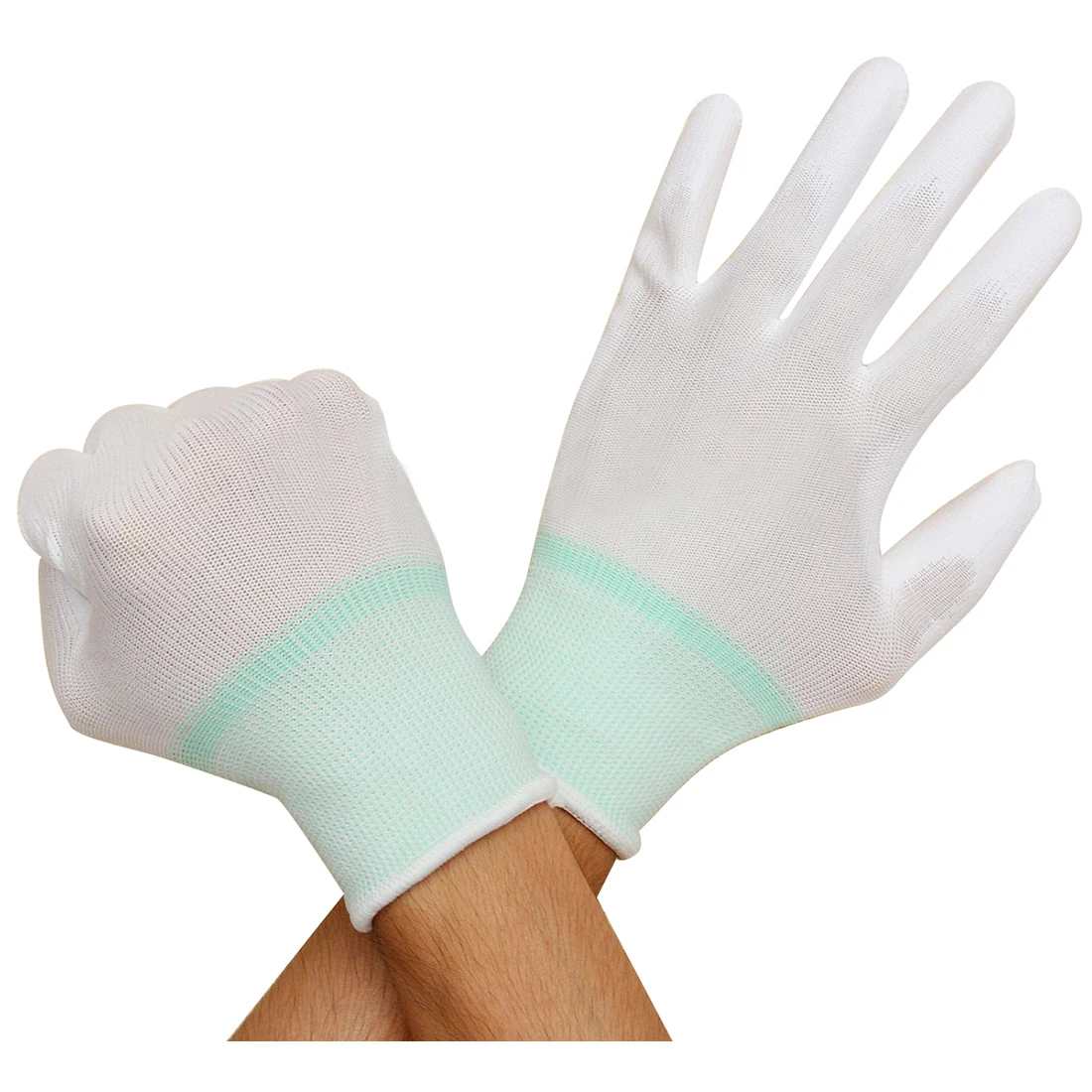 ESD Work Gloves None Disposable Anti Static Safety Gloves for Assembly Line Anti-slip PU Coated Gloves