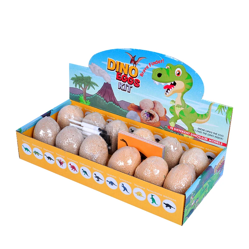 Custom Hot Selling Dinosaur Eggs Dig Kit Toys Kids Archeological Stem Toys Dino Eggs Dig Kit